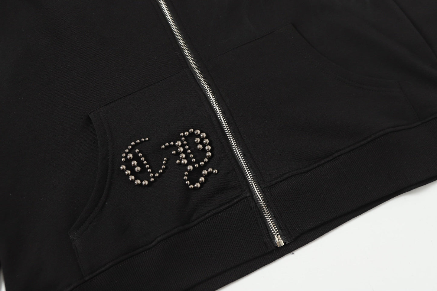 Rhinestone Cross Hoodie - Black Gothic Streetwear Sweatshirt 2633
